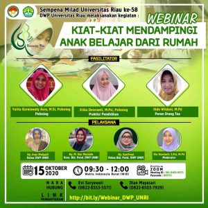 DWP UNRI Gelar Web Seminar Kiat Dampingi Anak Belajar (Sumber: HUMAS Universitas Riau)